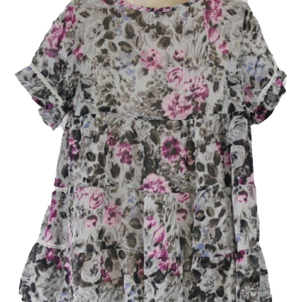 NWOT Disney DSigned Sheer Shirt Swing Floral Tee - Picture 2 of 5